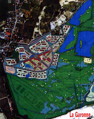 plan du village de la plantation a Villenave d'Ornon ( vieux Bourg )